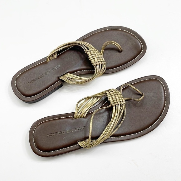 Montego Bay Club gold sandals - Picture 3 of 7